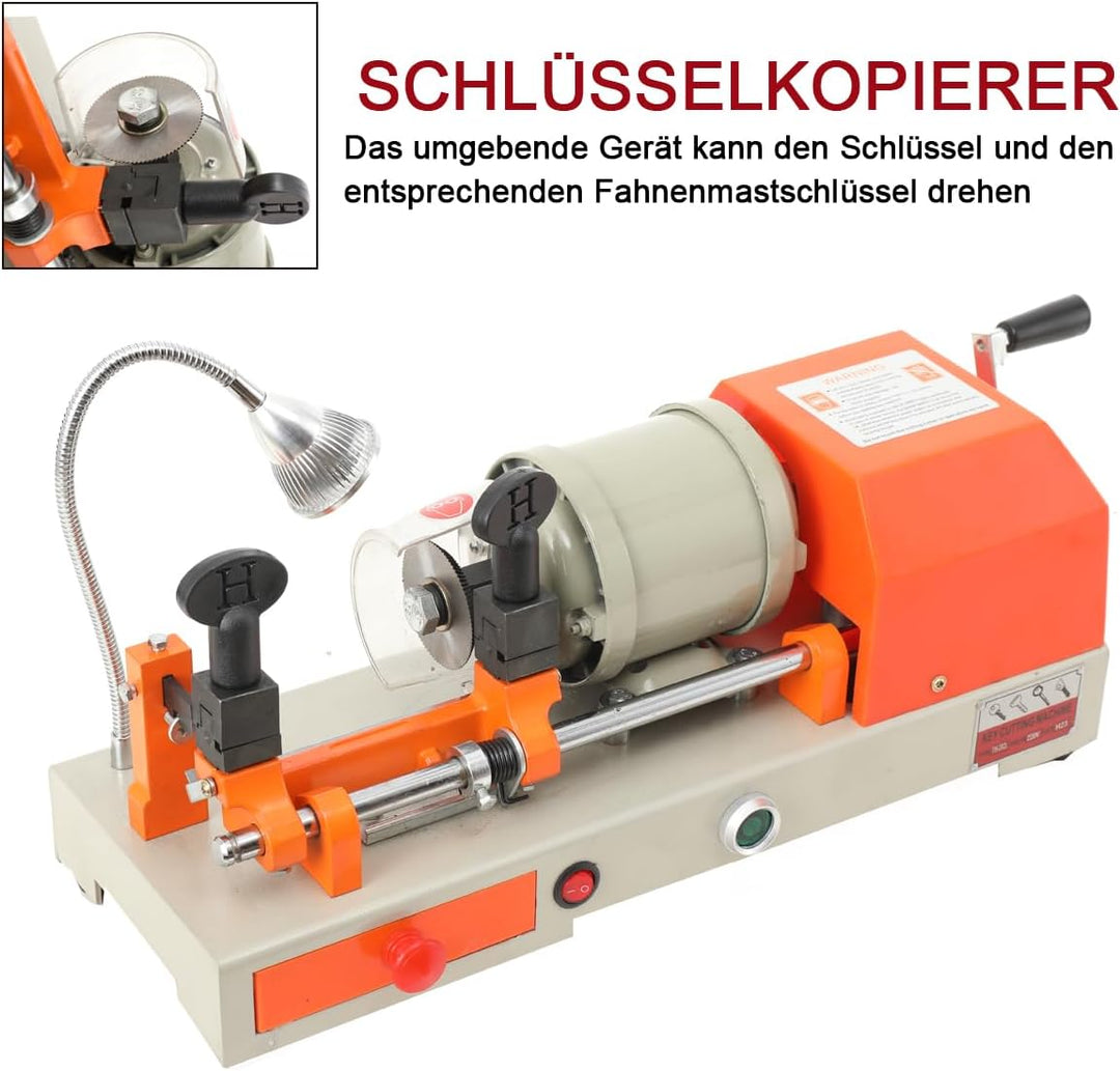 Schlüsselkopiermaschine, 120W Horizontale Updated Schlüsselmaschine Schlüsselfräse Schlüsselvervielf