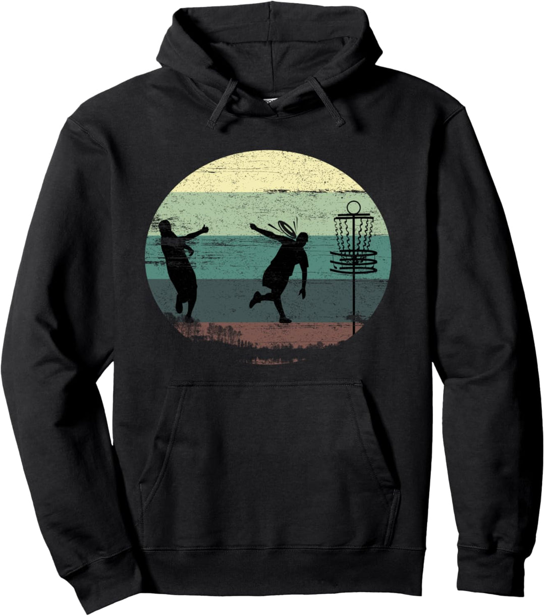 Disc Golf Frisbee Lustig Vintage Retro Sport Korb Baum Pullover Hoodie