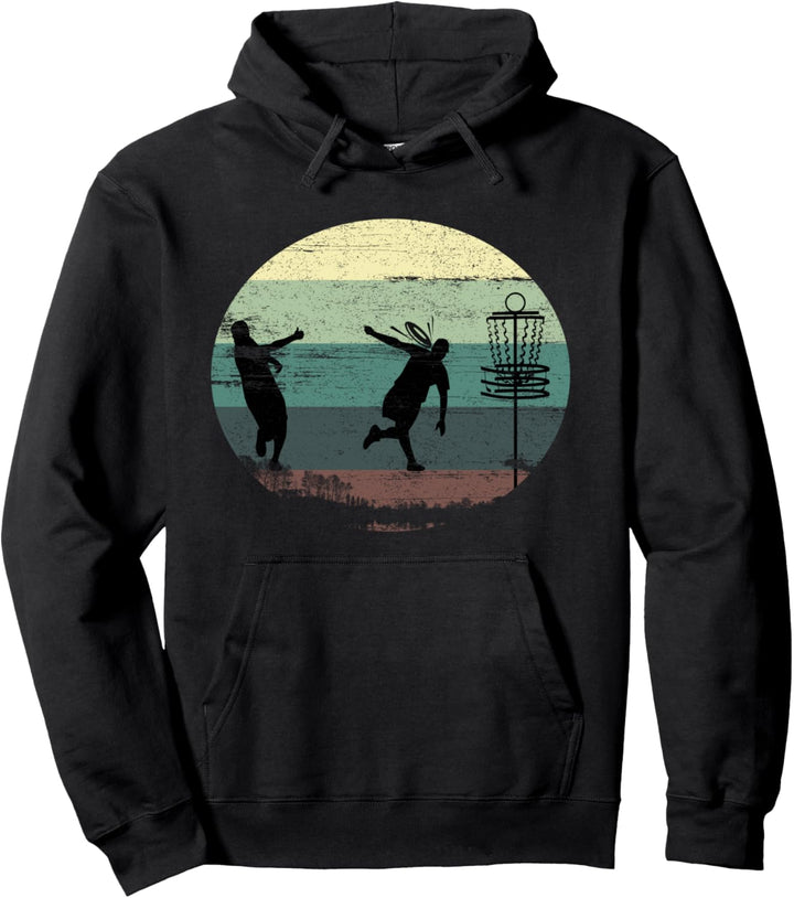 Disc Golf Frisbee Lustig Vintage Retro Sport Korb Baum Pullover Hoodie