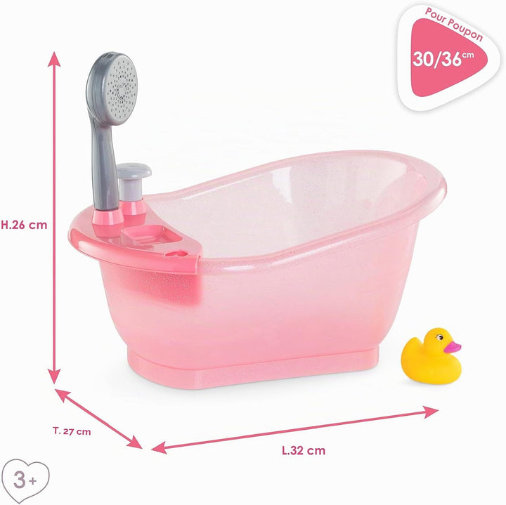 Corolle 9000141660 - Mon Grand Poupon Badewanne, mit Pumpfunktion und Badeente für alle 30-36cm Pupp
