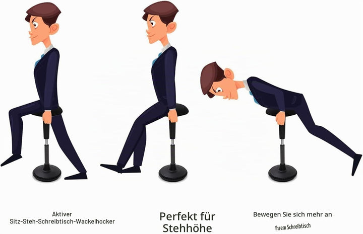 FLEXISPOT Ergonomie Wobble Hocker Arbeitshocker Bürohocker Ergonomische Stehhilfe Hoch verstellbar S