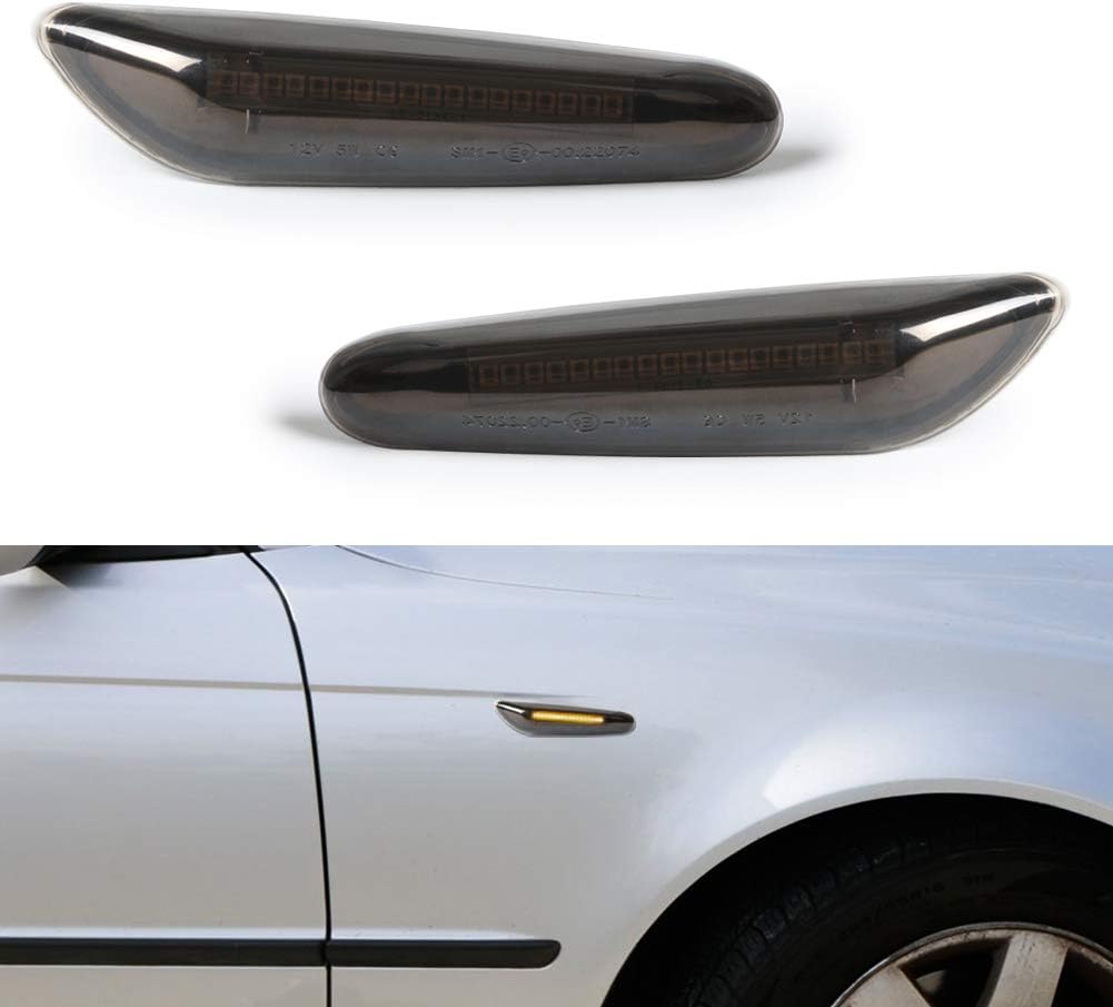 LLCTOOLS SLPRO LED Blinker Schwarz Smoke, Paar