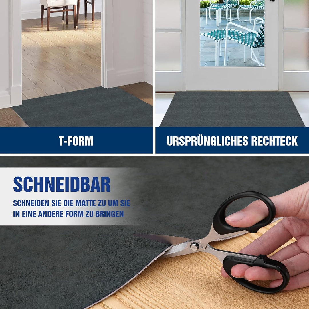 Fussmatte innen,waschbar Schmutzfangmatte,superdünne Eingangstürmatte,strapazierfähige Türmatte Schm