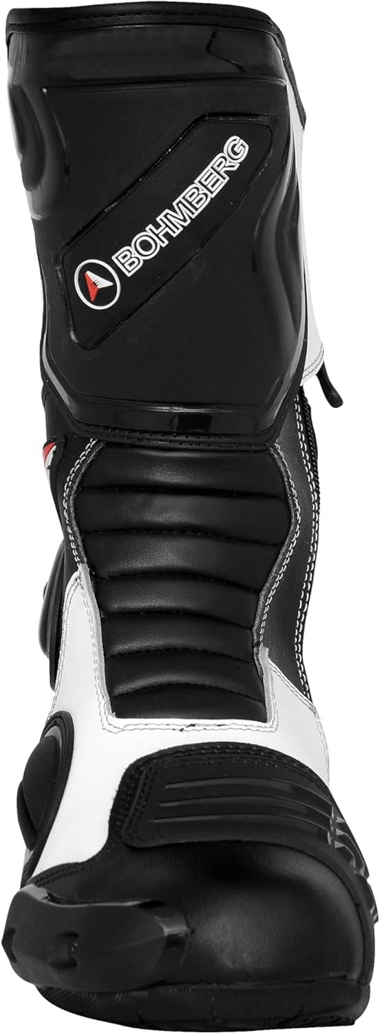 Bohmberg Spartans Motorradstiefel Herren-ergonomisch-leicht, Motorradschuhe aus echtem Leder mit auf