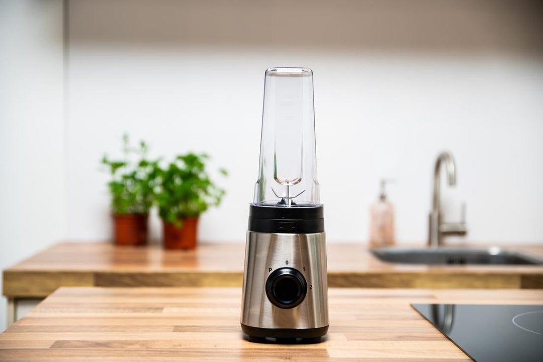 alpina Smoothie Maker Mixer - Smoothie Mixer 300W - Inkl. Smoothie Becher 300ml und 600ml - 2 Geschw