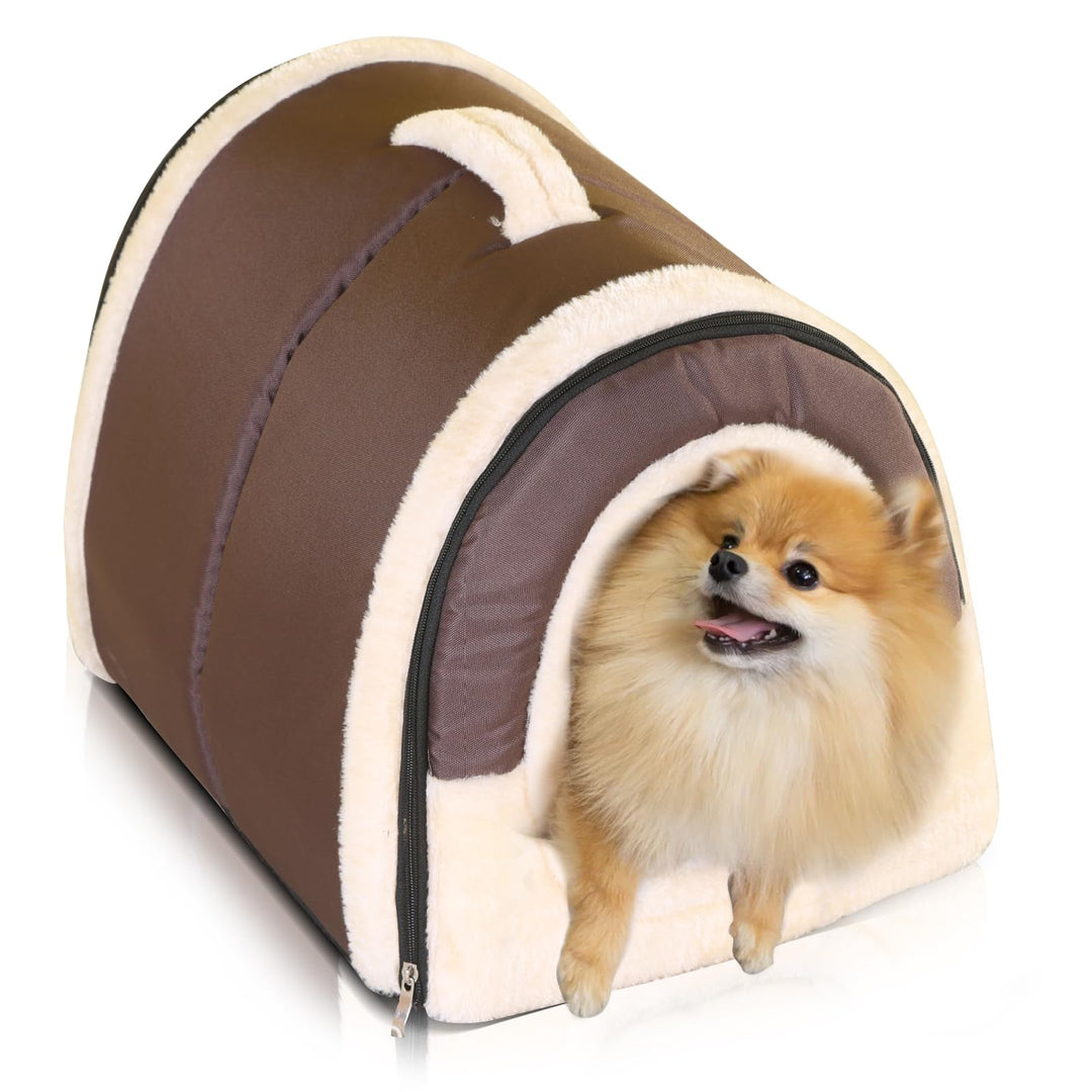 PETCUTE Hundebett hundehöhle Katzenbett Katzenhöhle Kuschelhöhle Katzenhaus Faltbare gemütliche Welp