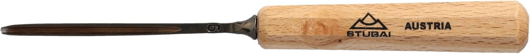 STUBAI-520903 Gerades Hohleisen 3 mm | Profi-Schnitzeisen Serie 52, Stich 9 | einseitig geschliffen