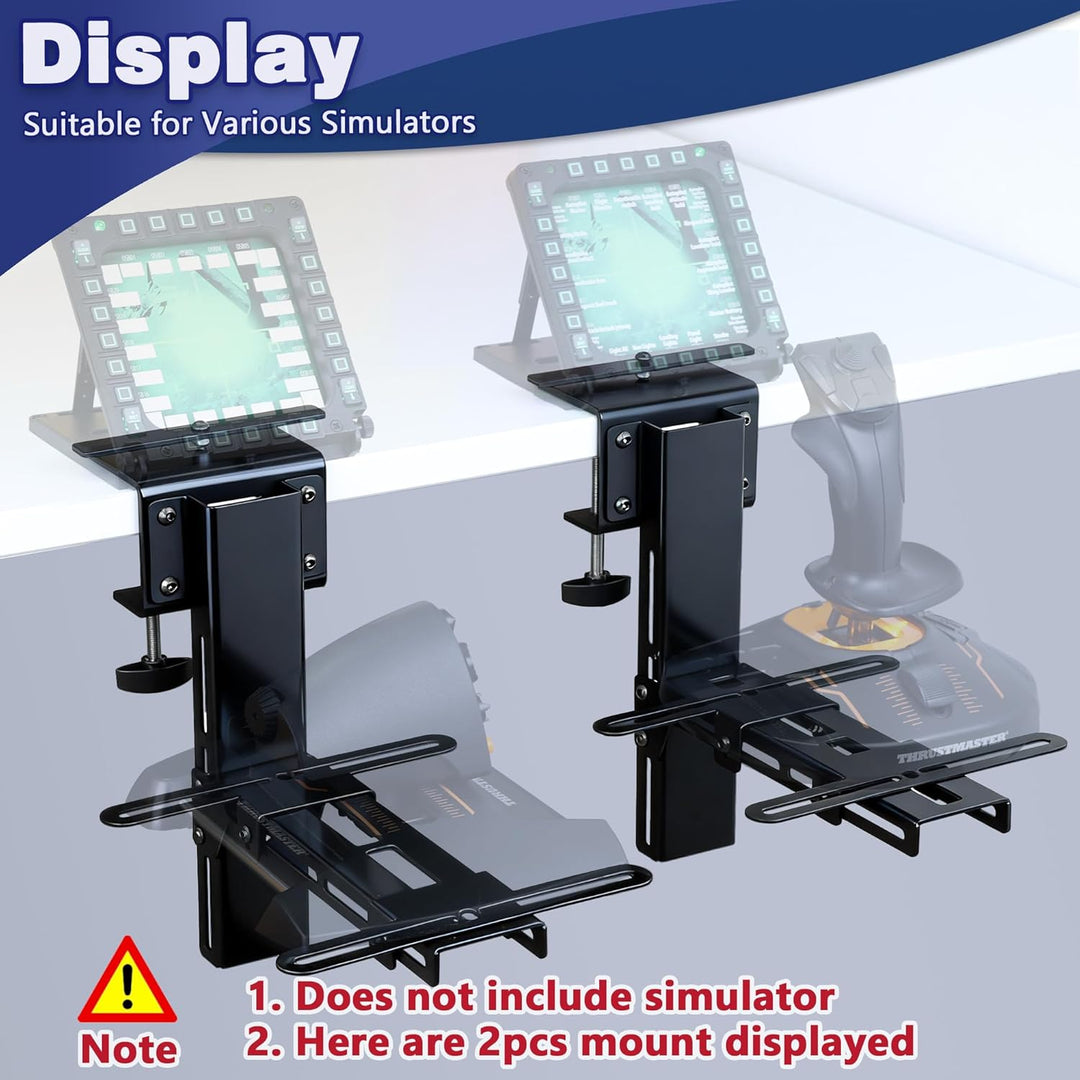 XRhinorth 2 Stück HOTAS Tischhalterung, Schreibtischhalterung kompatibel mit Flight Sim Joystick, Th