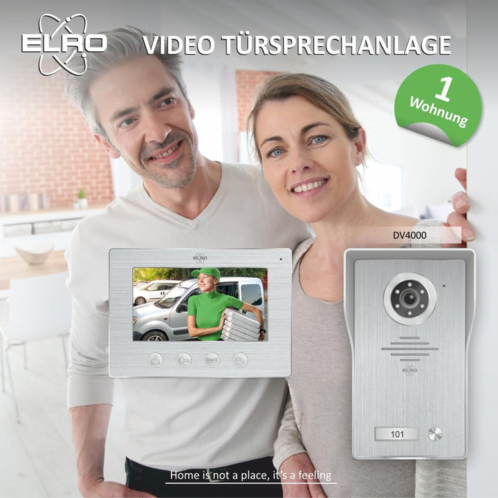 ELRO DV4000 Video Türsprechanlage │ 1080P Full HD Kamera mit Nachtsicht │ 4-Draht Kabel │ 16 Klingel