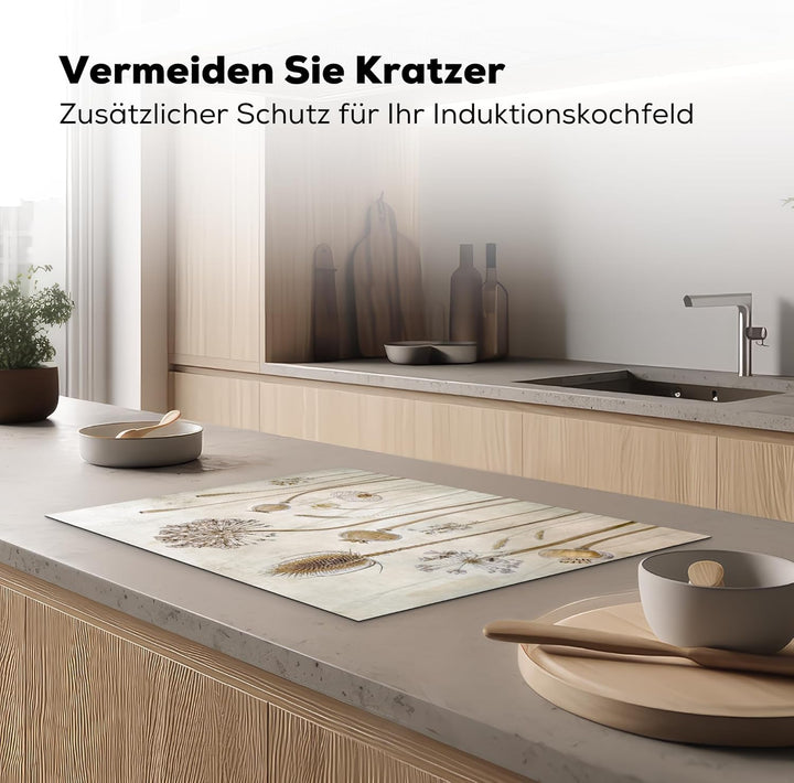 KitchenYeah© Herdabdeckplatte Einteilig Ceranfeld Abdeckplatte für Induktionsschutz Ceranfeldabdecku