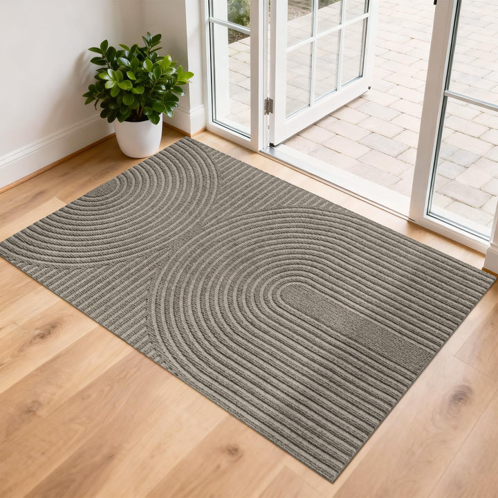 schmutzfangmatte Innen 90x150cm, rutschfeste Fussmatte mit Saugkraft, Türmatte Waschbar Langlebig fü