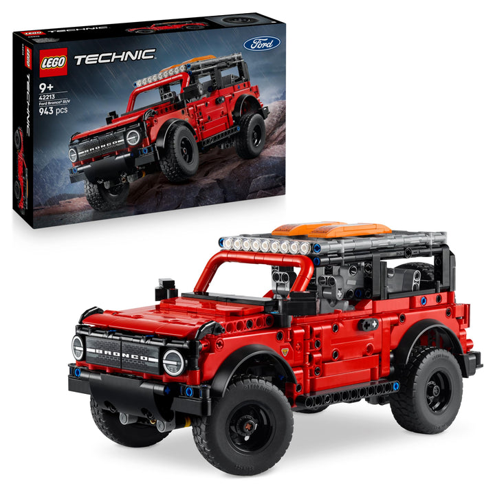 LEGO Technic Ford Bronco SUV Offroad-Fahrzeug – Modellauto mit aufklappbaren Türen, V6-Motor, Federu