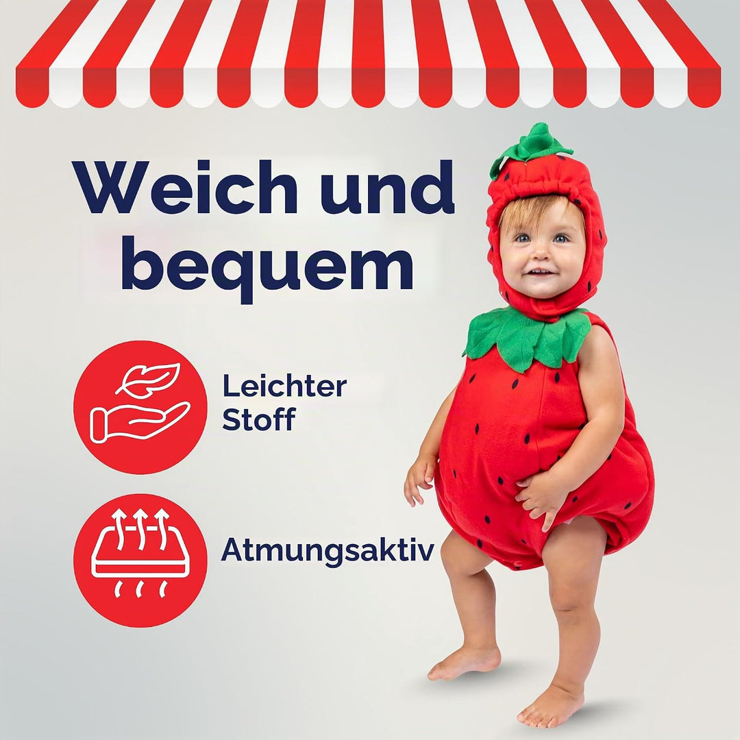 Dress Up America Süsses Baby-Erdbeer-Kostüm 6-12 Monate (Gewicht: 7-95 kg Höhe: 61-71 cm), 6-12 Mona