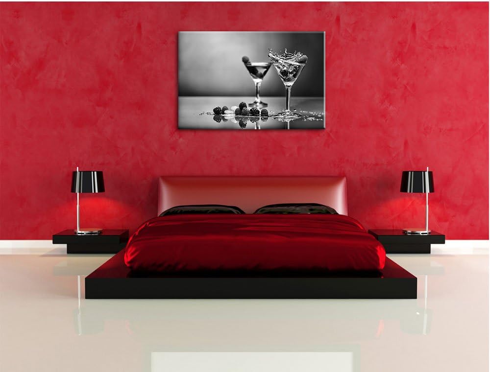 Pixxprint Coole Cocktails / 100x70cm Leinwandbild bespannt auf Holzrahmen/Wandbild Kunstdruck Dekora