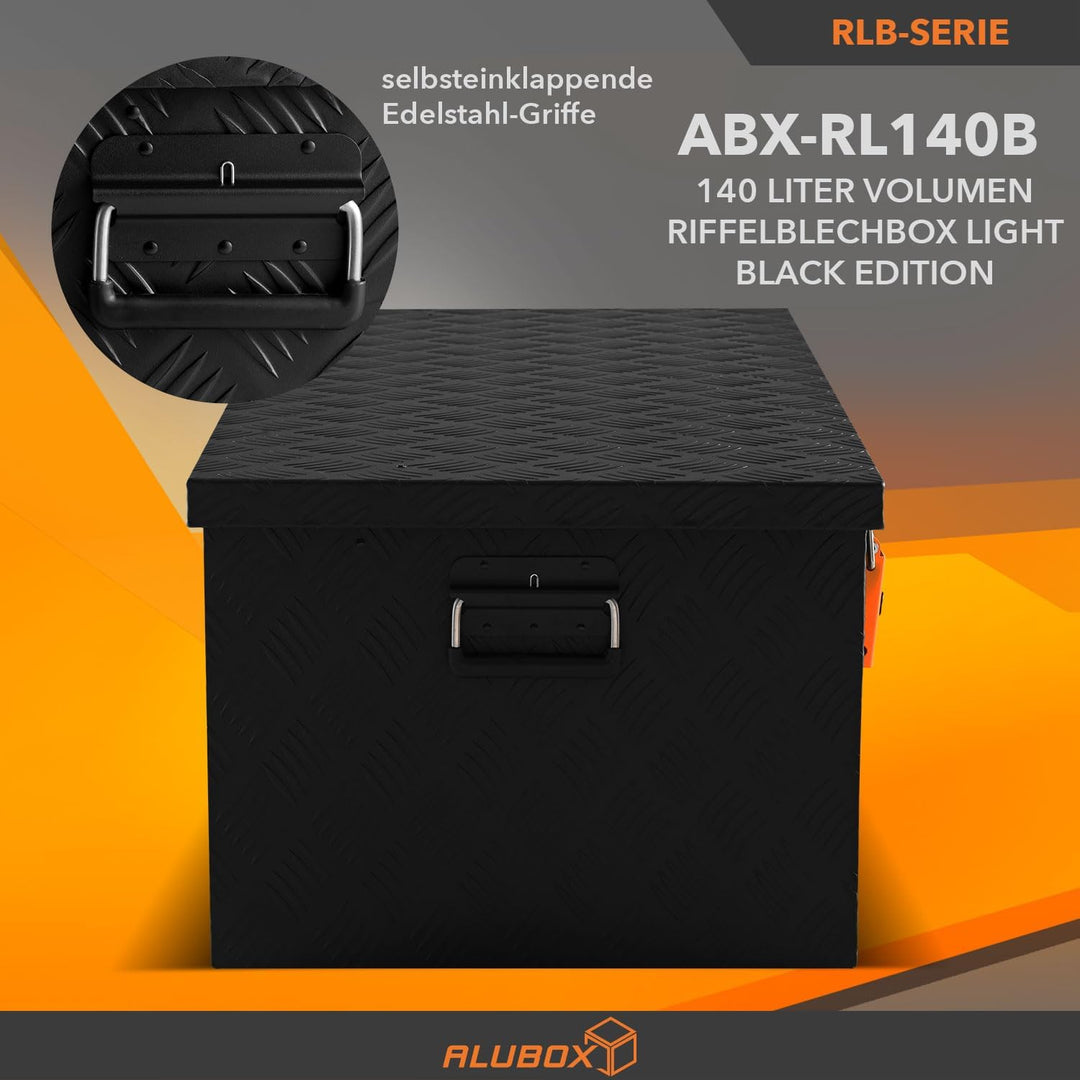 alubox Werkzeugkiste Riffelblech ABX-RL140B Aluminium 1,5mm Werkzeugkiste leicht und robust 140 Lite
