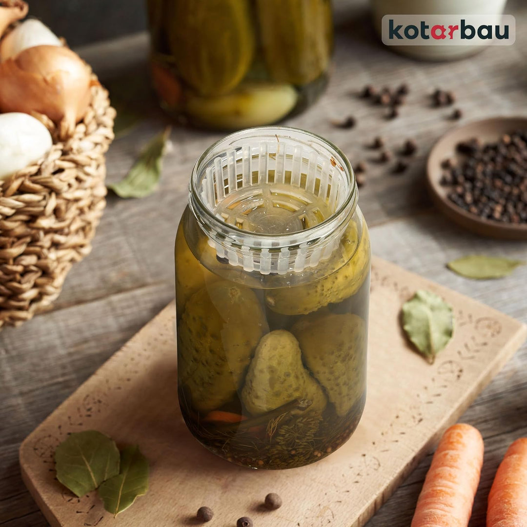 KOTARBAU® 36er Set Gärgewicht für Einmachgläser ⌀ 82 mm Polypropylen Gärgewichte Gärdeckel Einmachhi