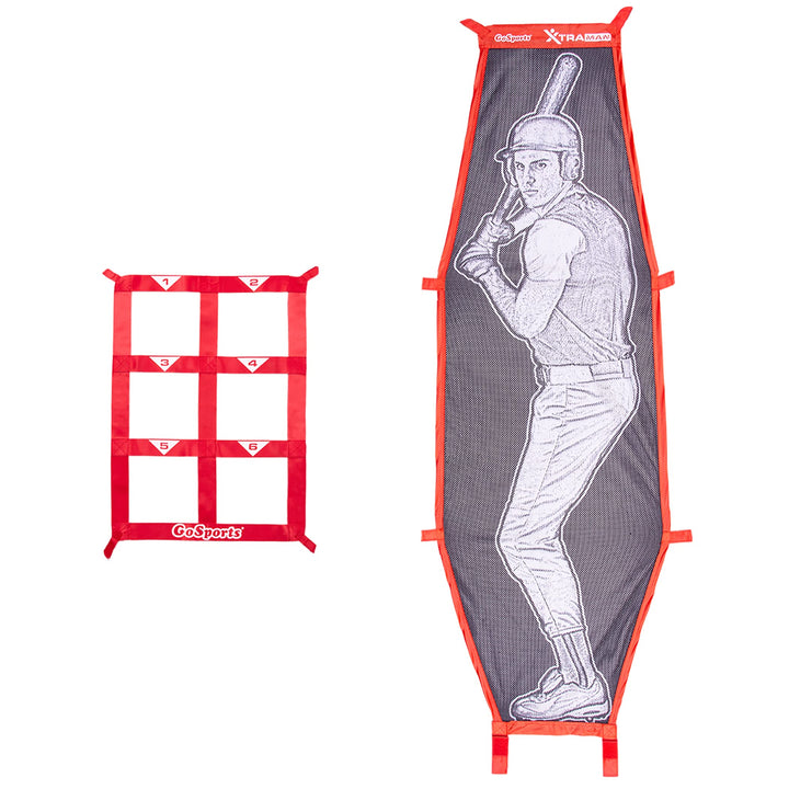 GoSports Baseball & Softball Pitching Kit | Übungsgenauigkeit Training mit Strike Zone & Xtraman Dum