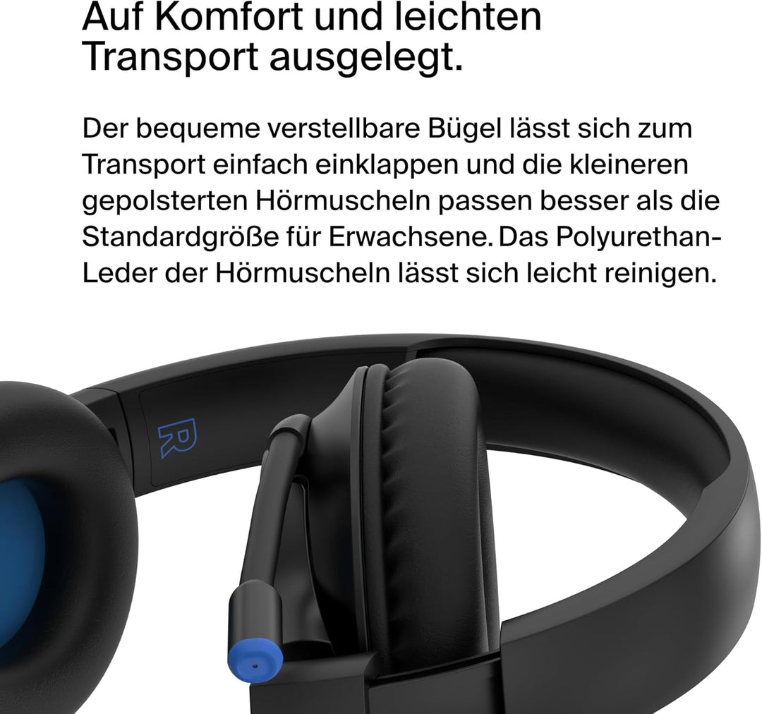 Belkin SoundForm Inspire kabelloser Over-Ear-Kopfhörer für Kinder, On-Ear-Kopfhörer für Mädchen und