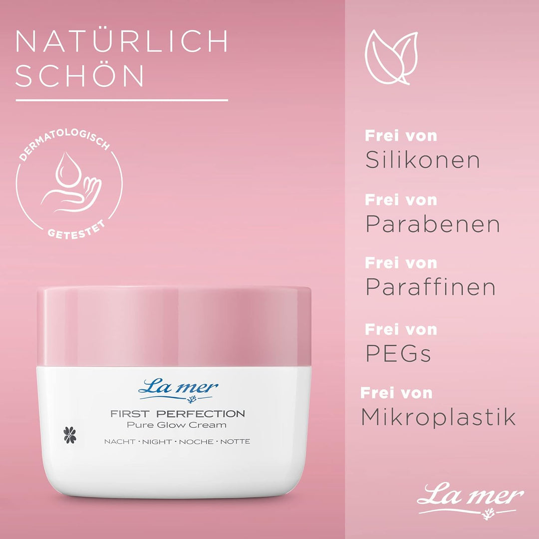 La mer First Perfection Pure Glow Cream Nacht - Regenerierende Nachtcreme - Anti Aging Wirkung - Feu
