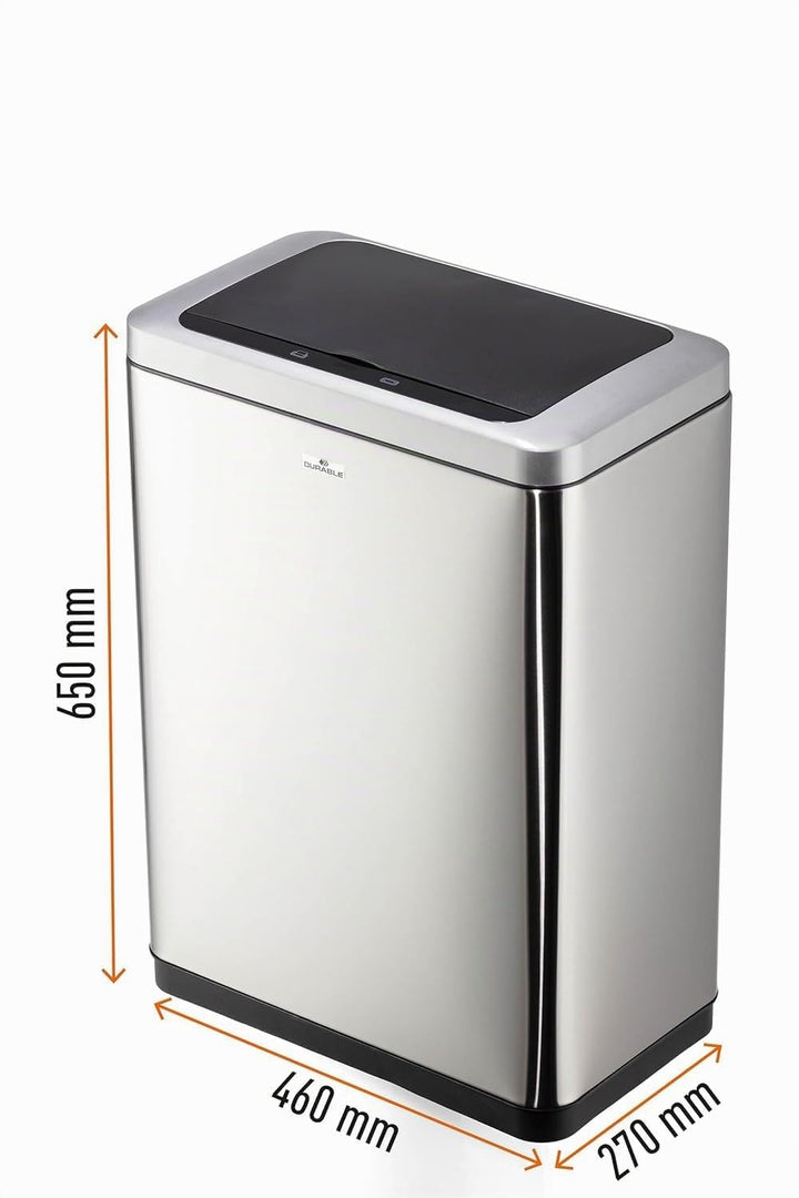 Durable Sensor Mülleimer NO TOUCH DUO 2x20L, Mülltrennsystem mit zwei herausnehmbaren Inneneimern, s