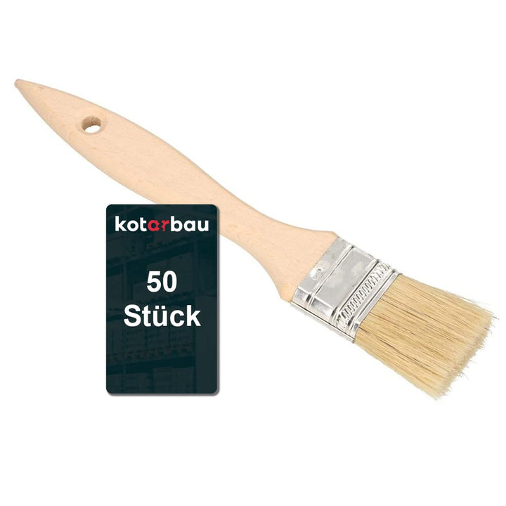 KOTARBAU Farbpinsel Mit Holzgriff Alle Grössen Flachpinsel Beizen Lasur Farben Malerpinsel Streichen