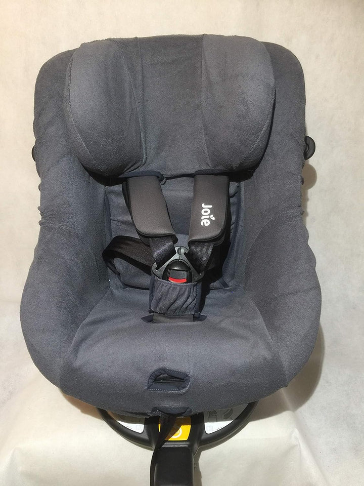 Sommerbezug Schonbezug für Joie Spin 360 GT und I-Spin 360 Frottee 100% Baumwolle dunkelgrau