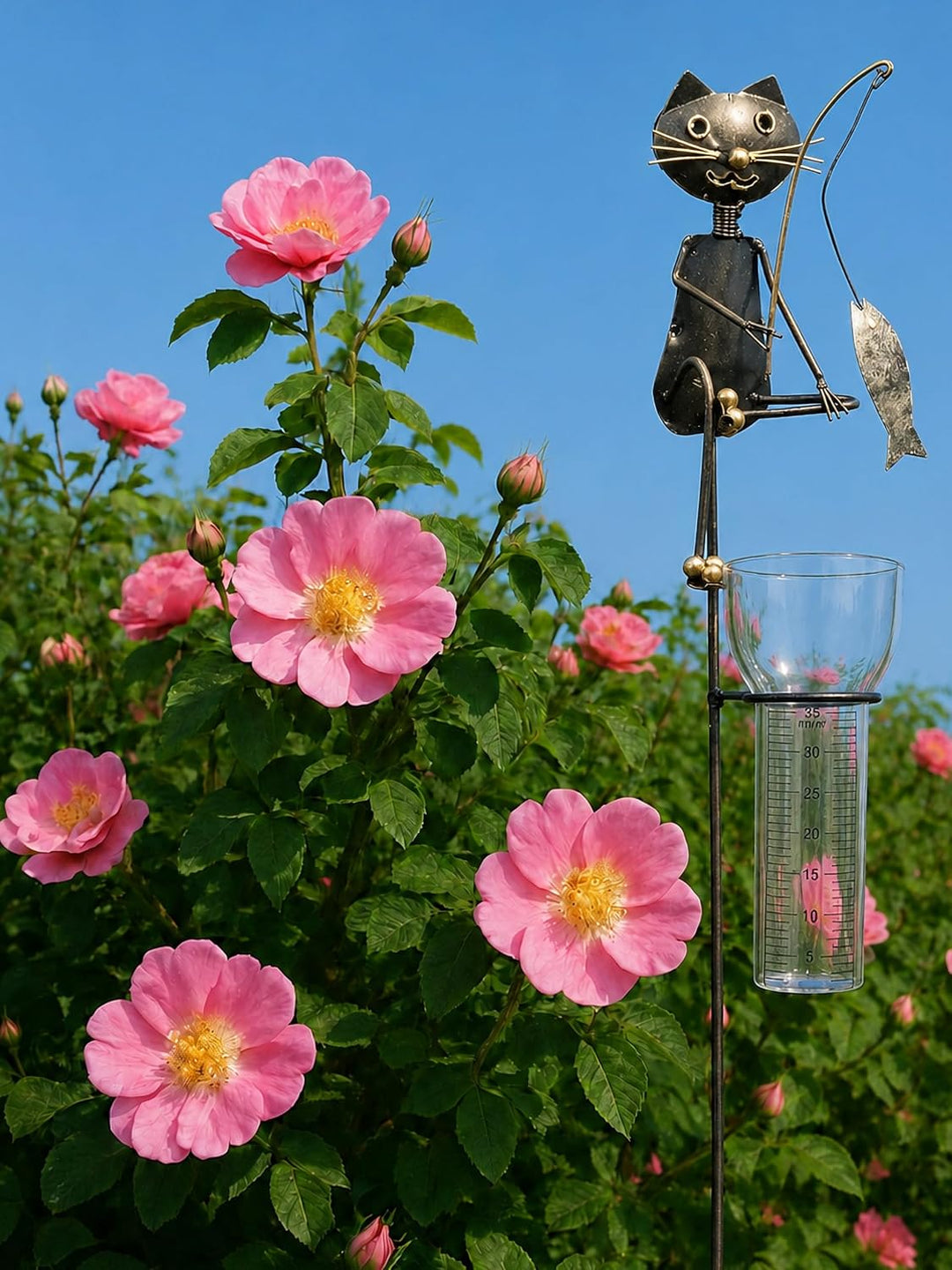 Pommerntraum ® | Regenmesser Niederschlagsmesser Pluviometer Gartendeko Gartenstecker Gartenfigur Ka