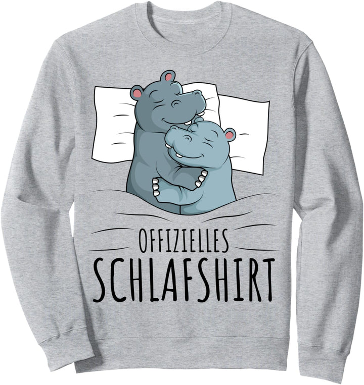 Offizielles Schlafshirt Nilpferd Hippo Sweatshirt