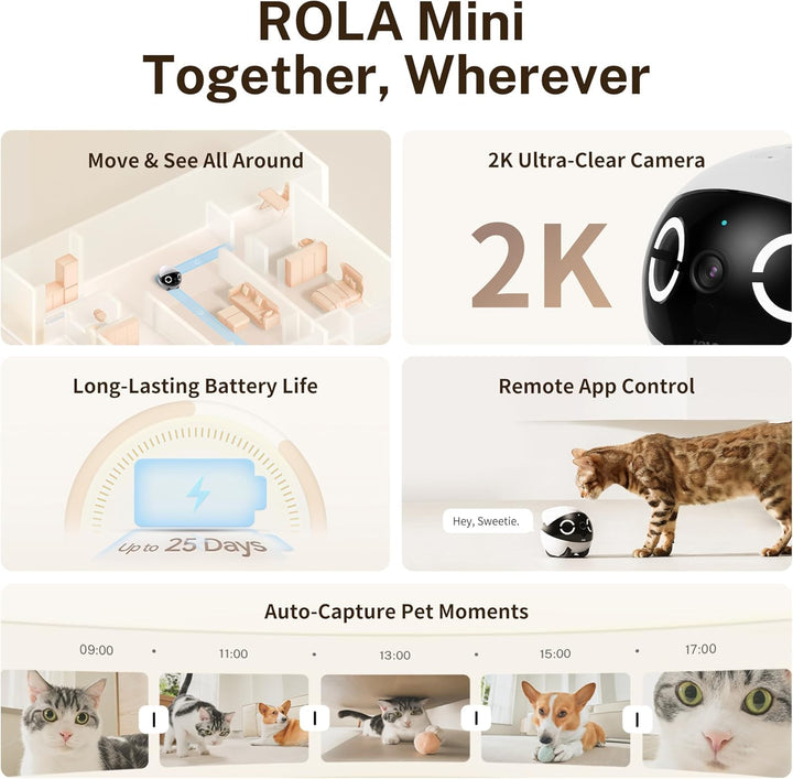 Enabot ROLA Mini Funny Pet Companion Robot