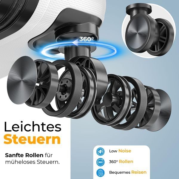 KESSER® Reisekoffer 55L Koffer Handgepäck ABS Hartschalenkoffer mit Zahlenschloss, Kofferwaage & Rei