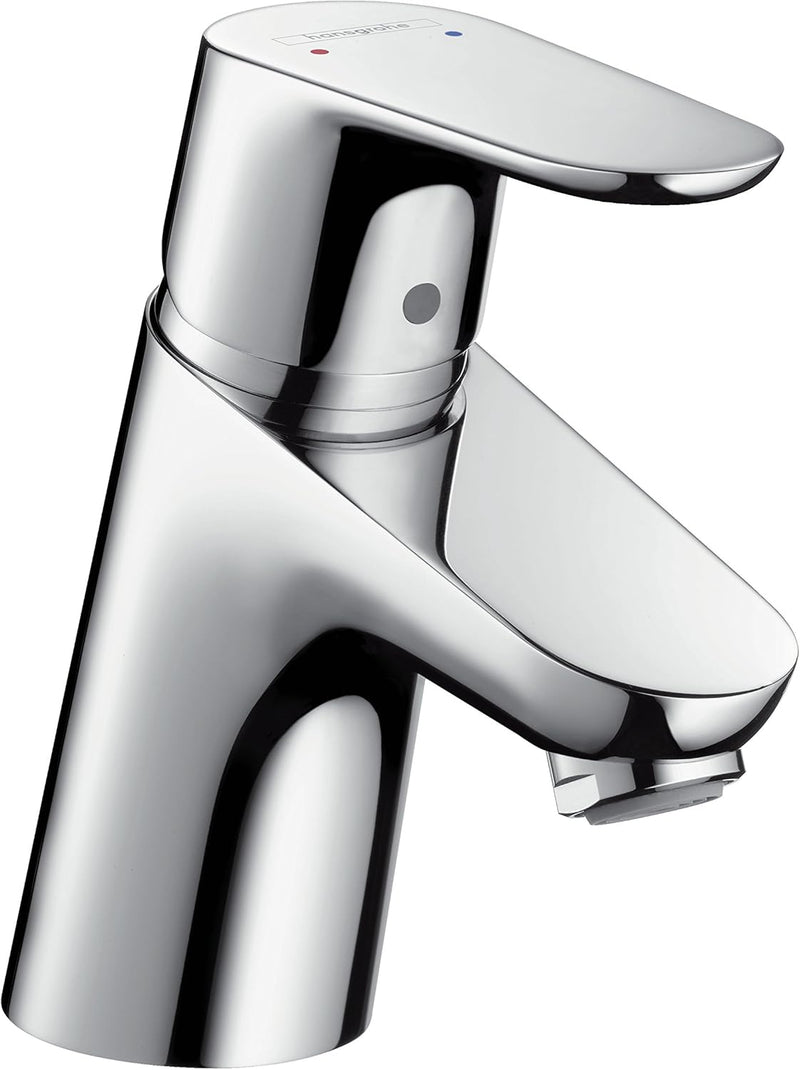 hansgrohe Wasserhahn Focus (Armatur mit Auslauf Höhe 70mm und Push-Open Ablaufgarnitur) Chrom