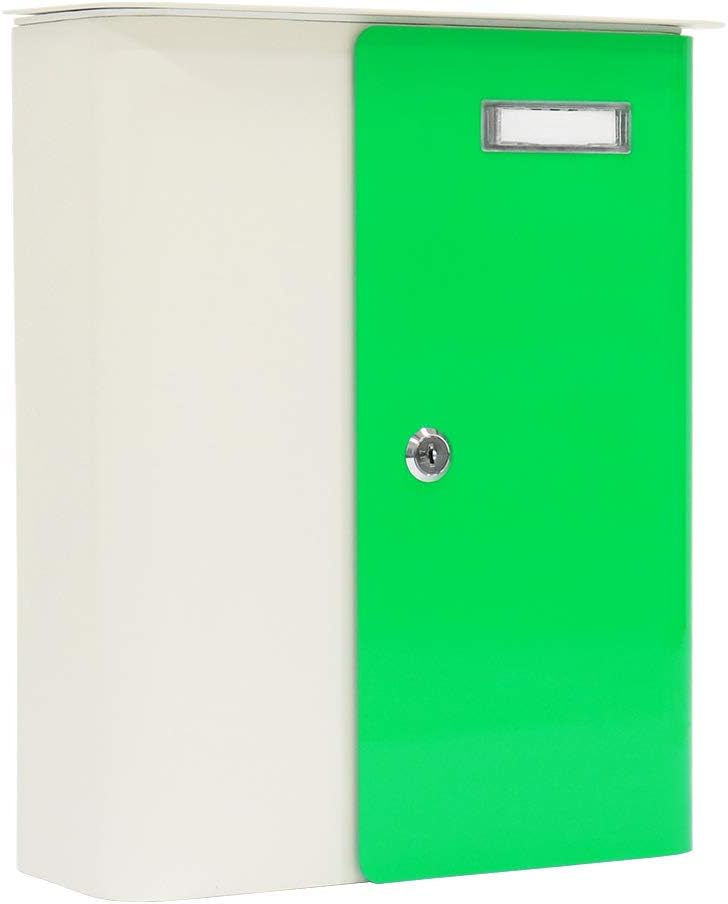 Rottner Briefkasten Splashy (Weiss NeonGrün), Weiss Neongrün