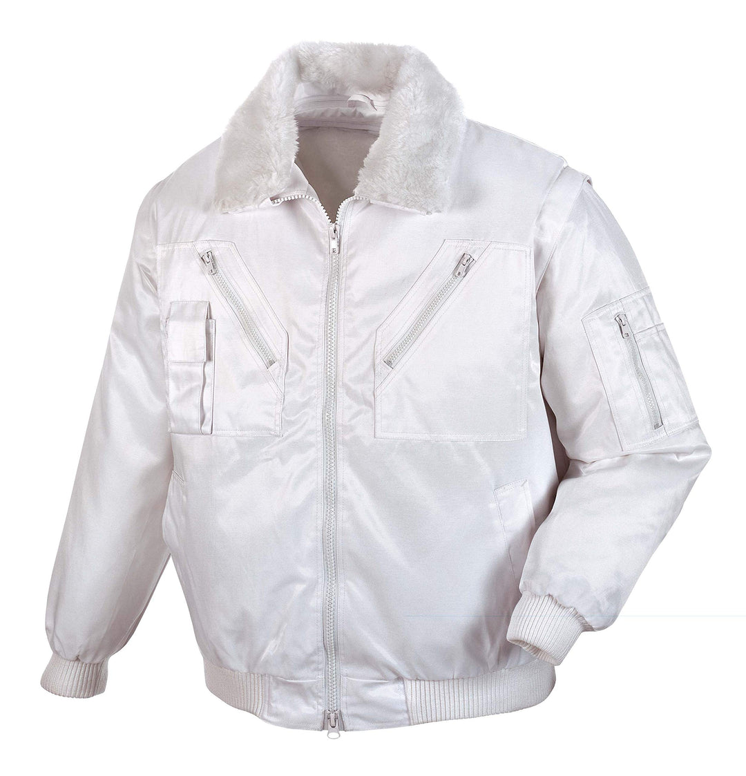 teXXor Piloten Oslo Arbeitsjacke mit abnehmbaren Ärmeln, S, weiss, 4175 S Weiss, S Weiss