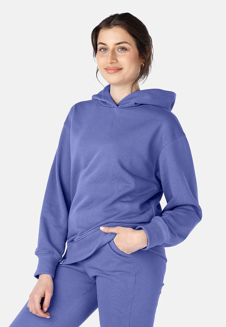 Bellivalini Kapuzenpullover lang Damen Hoodie Sportanzug Oberteil Jogging Pullover BLV210 S Lila-bla