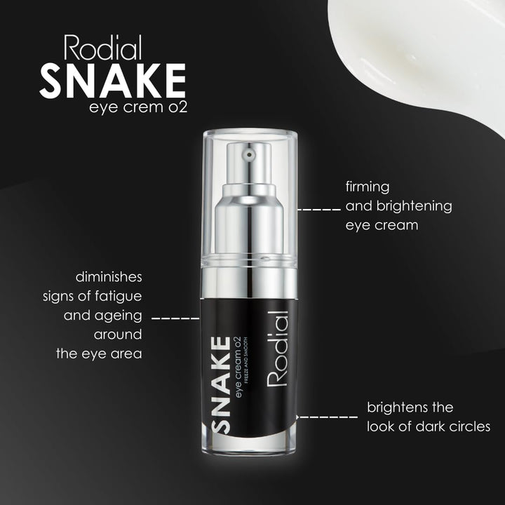 Rodial Snake Eye Cream 02 15ml | Straffende Augencreme für Falten und feine Linien | Leichte und sam