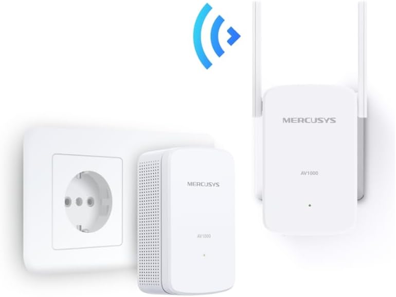MERCUSYS MP510 Kit, AV1000 Mbps, 300 Mbps auf WiFi, 1 Gigabit-Anschluss, Plug and Play, HomePlug AV2