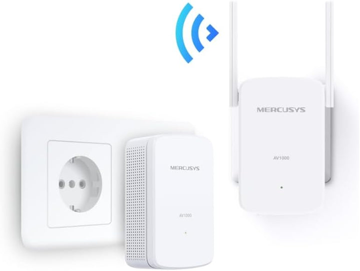 MERCUSYS MP510 Kit, AV1000 Mbps, 300 Mbps auf WiFi, 1 Gigabit-Anschluss, Plug and Play, HomePlug AV2