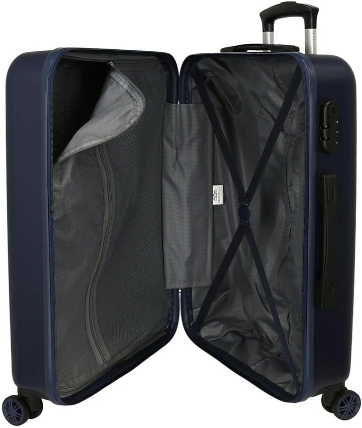 Disney Have a Good Day Mickey Mittlerer Koffer Blau 48x68x26 cms Hartschalen ABS Kombinationsschloss