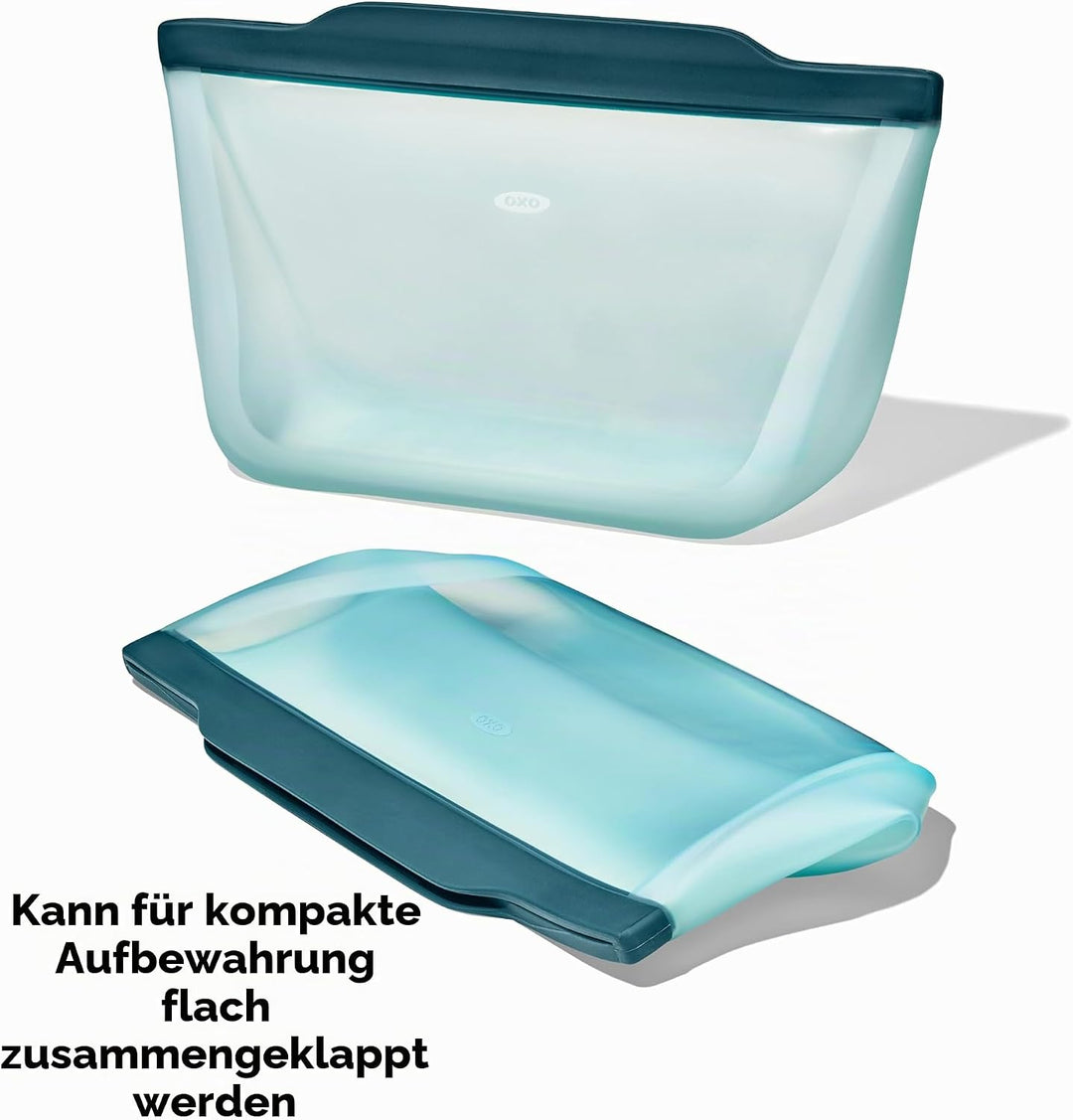 OXO Good Grips wiederverwendbarer Silikon-Beutel – Stand-Up Halbe Gallone (1,9 l) - Lagoon Lagoon St