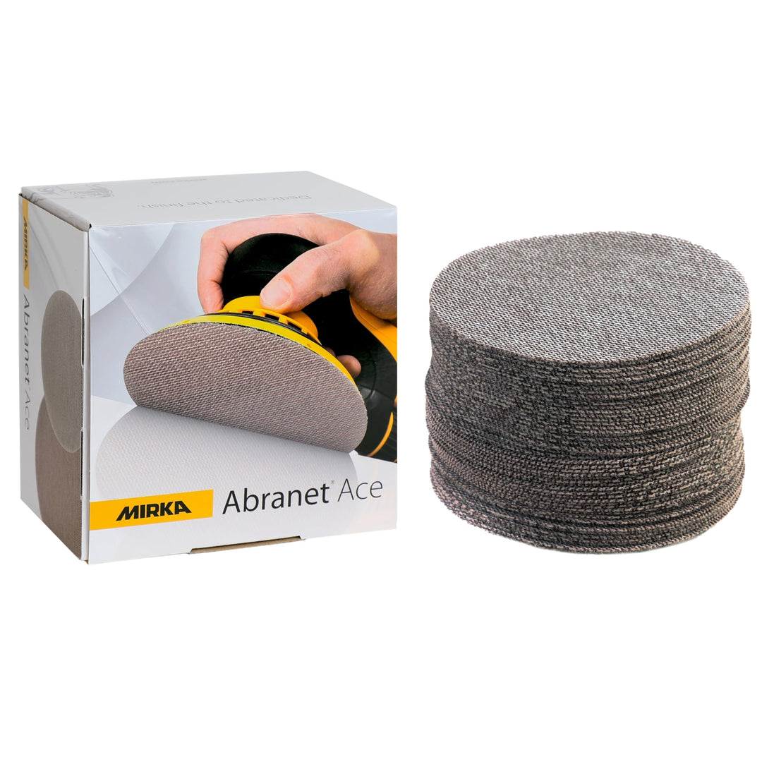 Mirka Abranet Ace Netz Schleifscheiben Ø 150mm Klett / Korn P80 / 50 Stk / Für alle 150mm Exzentersc