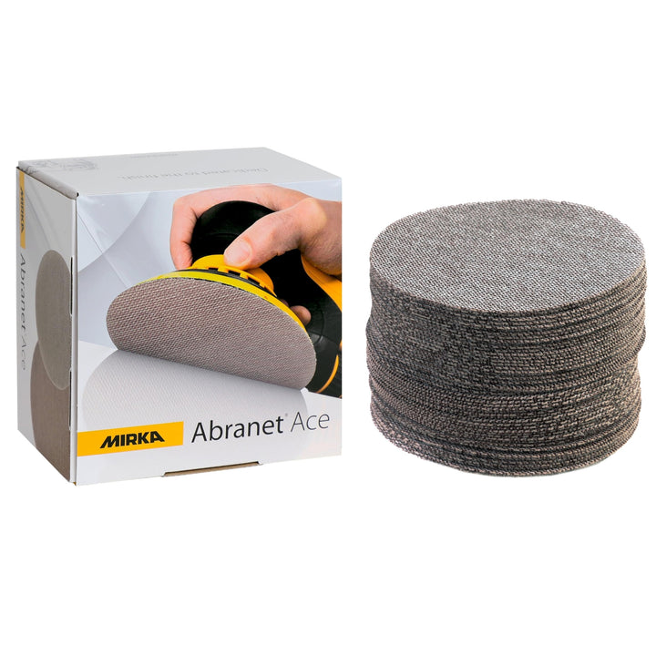 Mirka Abranet Ace Netz Schleifscheiben Ø 150mm Klett / Korn P80 / 50 Stk / Für alle 150mm Exzentersc