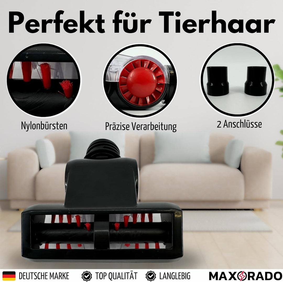 Mini Turbobürste für Tierhaare Fusseln Staubsauger 32mm 35mm Tierhaardüse Polsterdüse Tierhaar Bürst