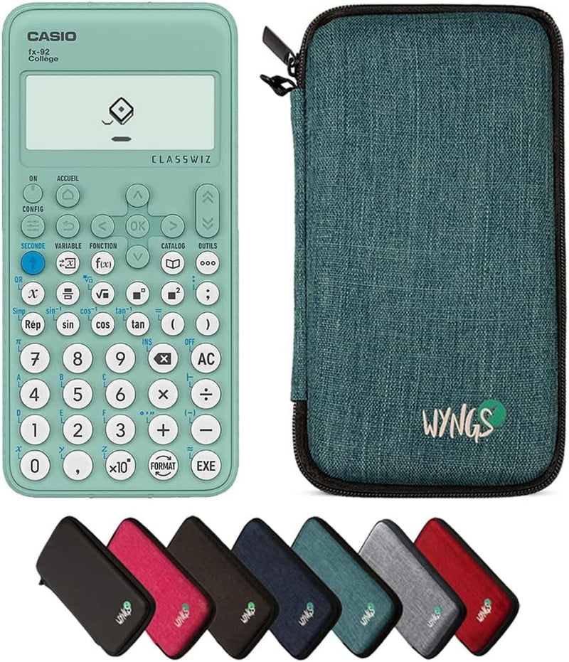 CALCUSO Sparpaket: Casio FX-92 College ClassWiz technisch-wissenschaftlicher Schulrechner + WYNGS Sc