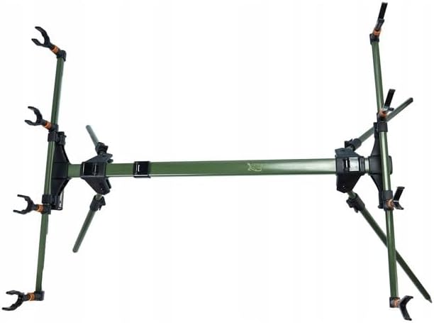 Premium Rutenhalter Rod pod Karpfenangeln 4 Ruten mit Auflagen & Tasche