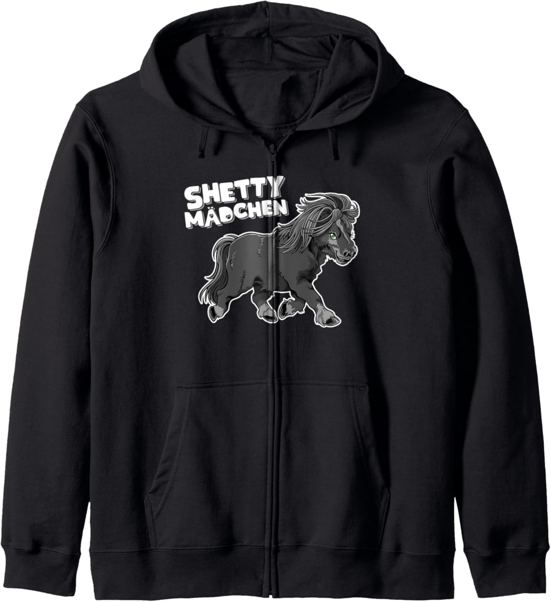Shetty Reiterin Pferd Pony Reiten Kapuzenjacke