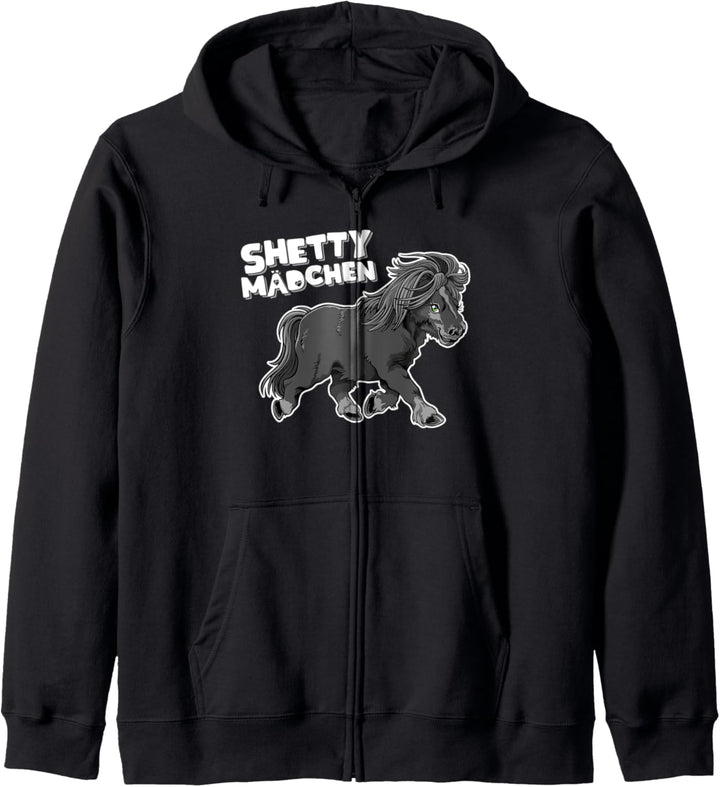 Shetty Reiterin Pferd Pony Reiten Kapuzenjacke