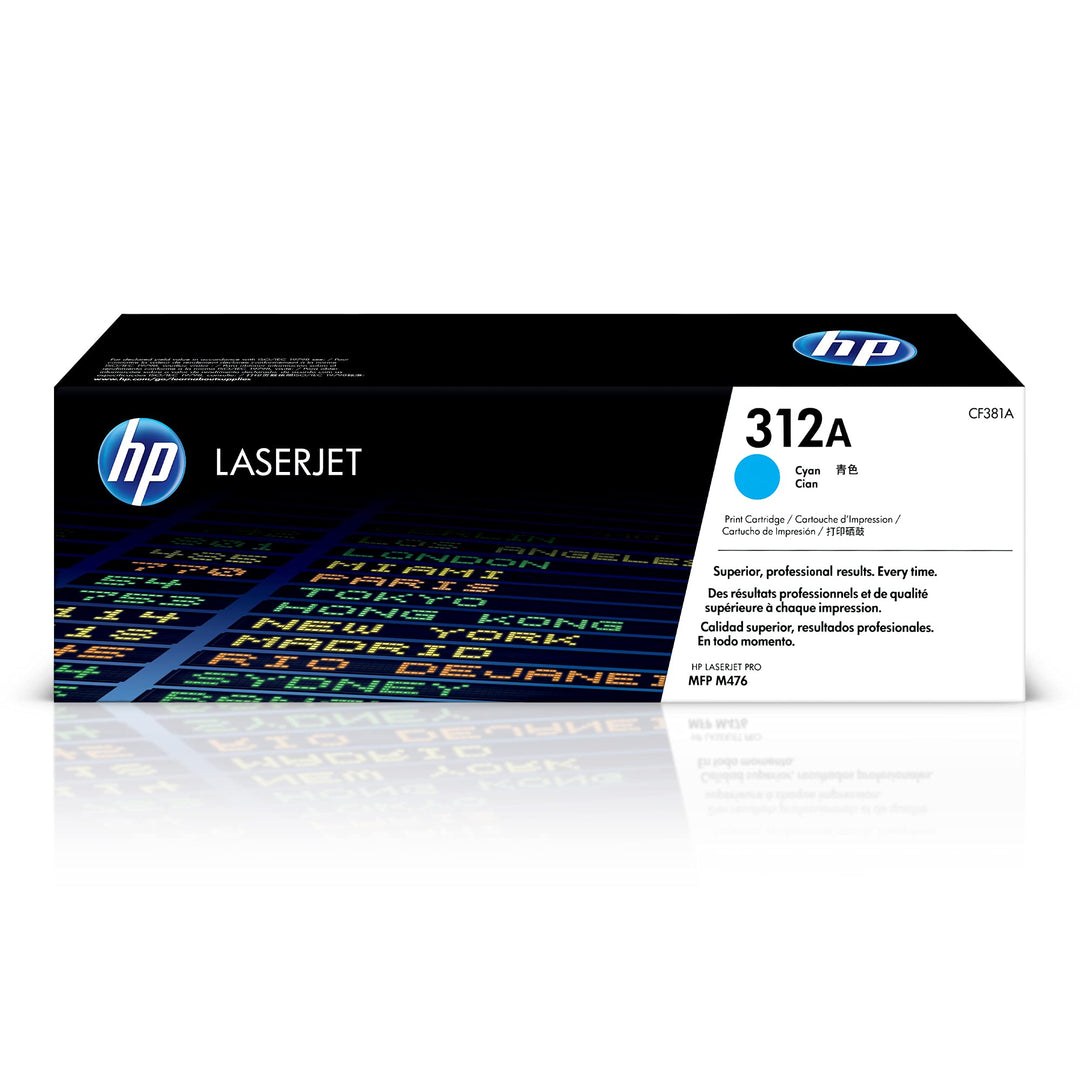 HP 312A (CF381A) Blau Original Toner für HP Color Laserjet Pro MFP M476 Einzelpack Cyan Einzelpack,