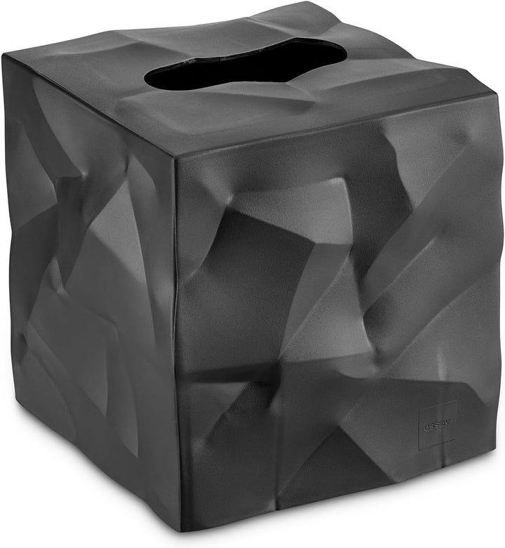 Essey Kosmetiktücher-Box Wipy Cube I, quadratischer Taschentuchspender, Design Taschentuchbox, schwa