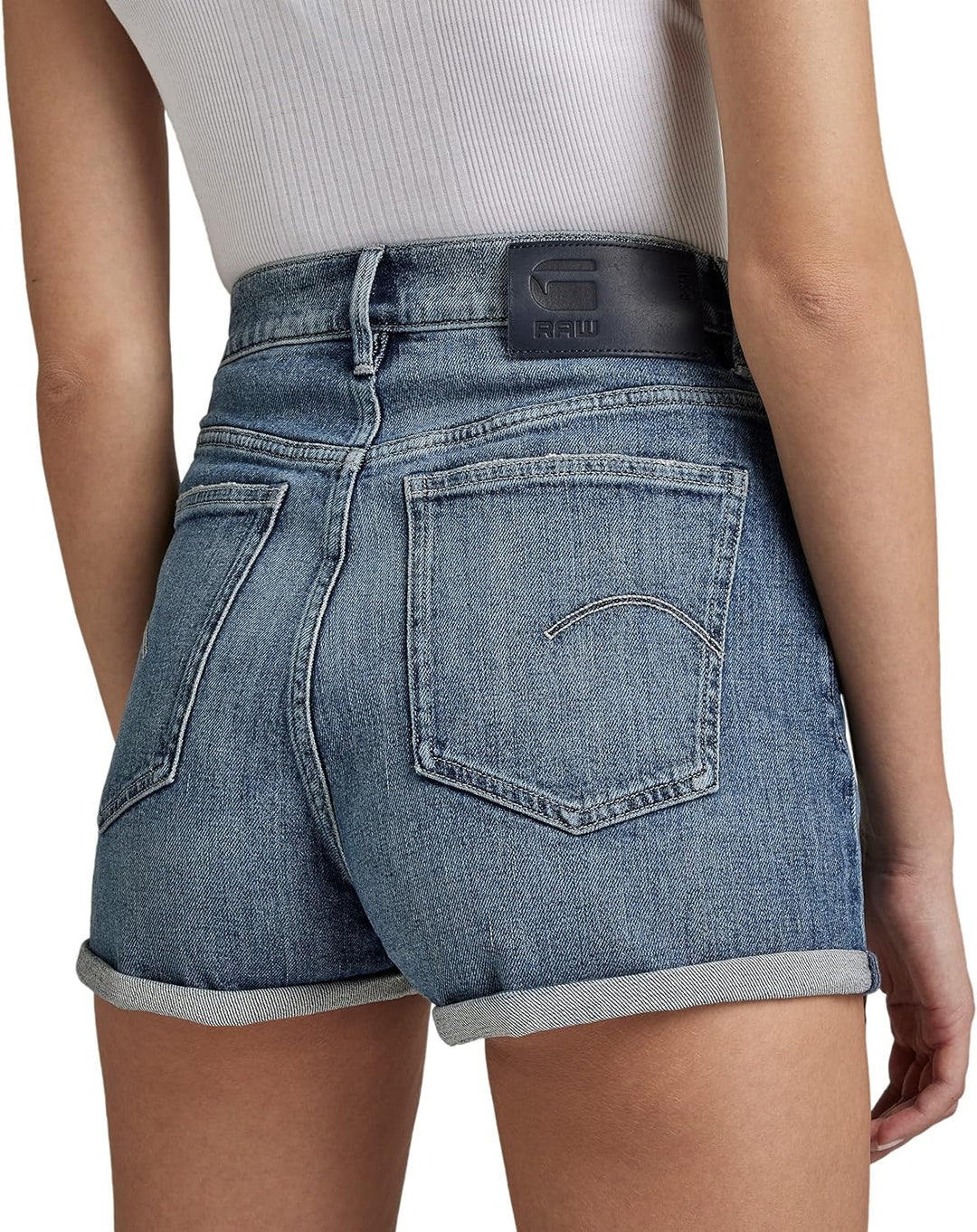 G-STAR RAW Damen Tedie Denim Shorts, Blau (Faded Santorini D21001-c911-c767)