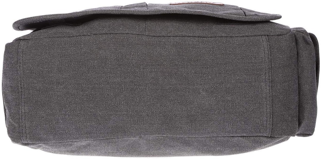 Christian Wippermann grosse XL Herren Damen Tasche Umhängetasche Canvas Messenger Bag Schwarz, Schwa